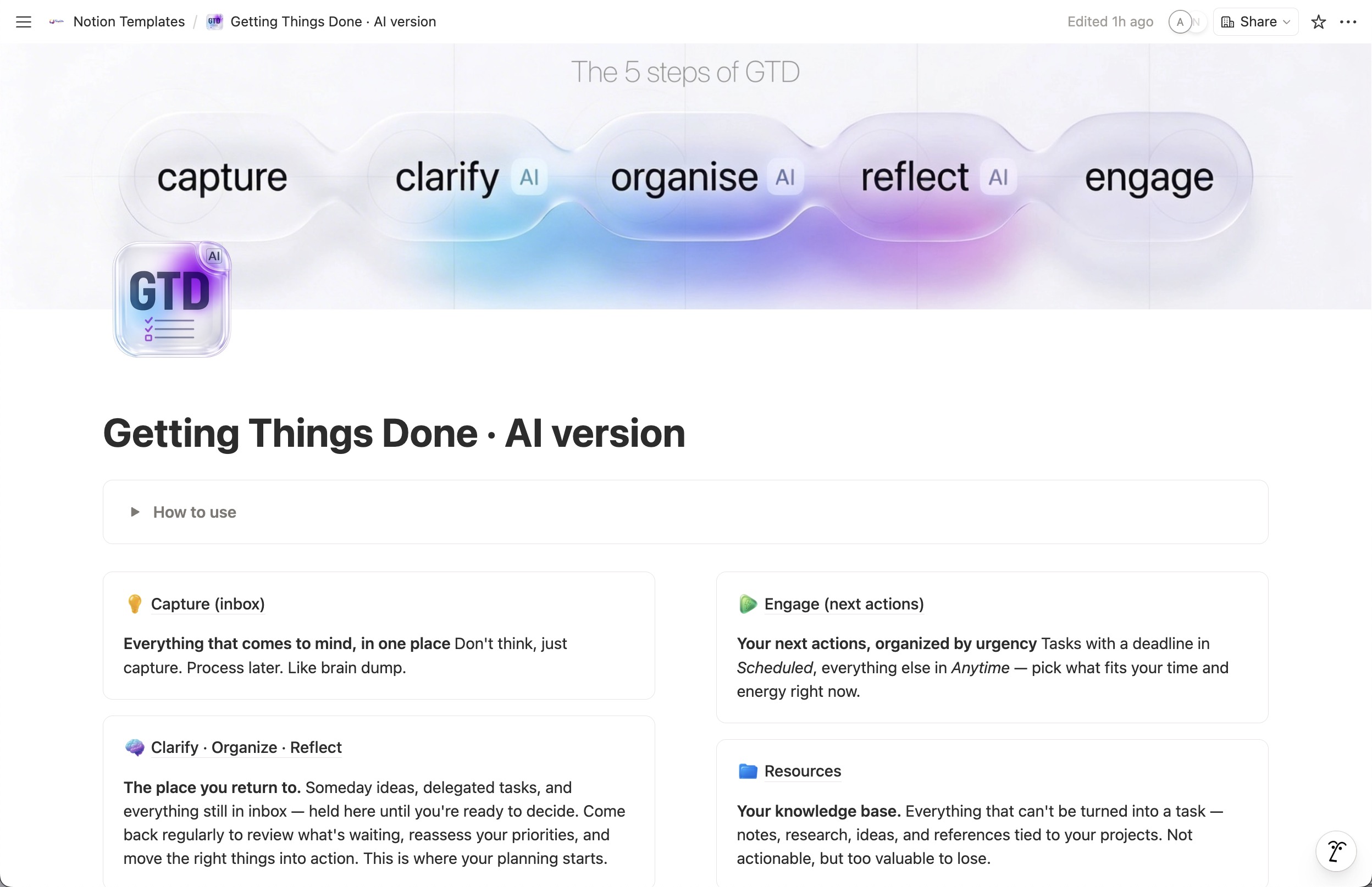 GTD Template Preview